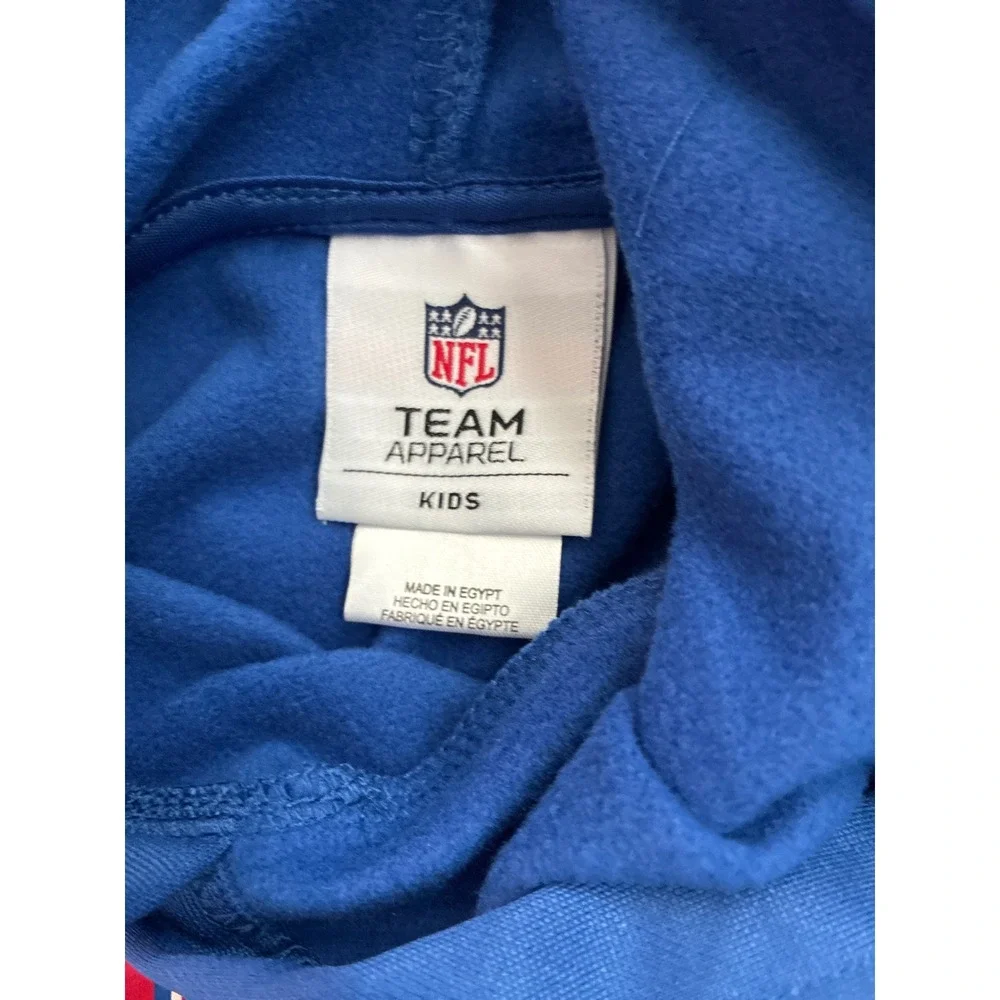NFL Team Apparel New‎ York Giants Boys XS 4/5 Royal Blue Pullover Hoodie